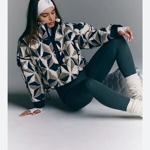 FP Movement by Free People Geometric Black and Cream Jacket